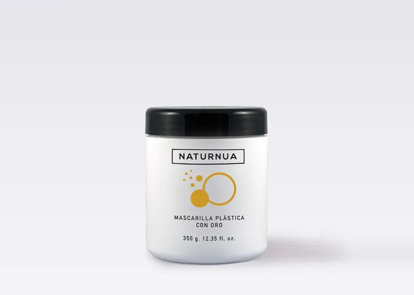 MASCARILLA PLÁSTICA CON ORO - 350 g.